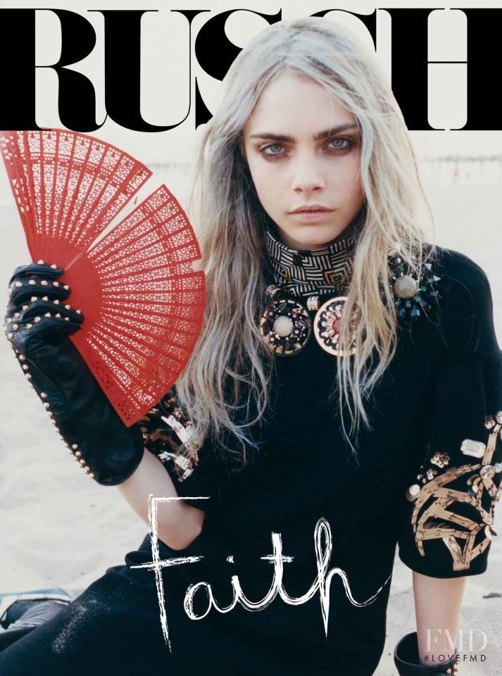 Cara Delevingne featured on the Russh cover from August 2012