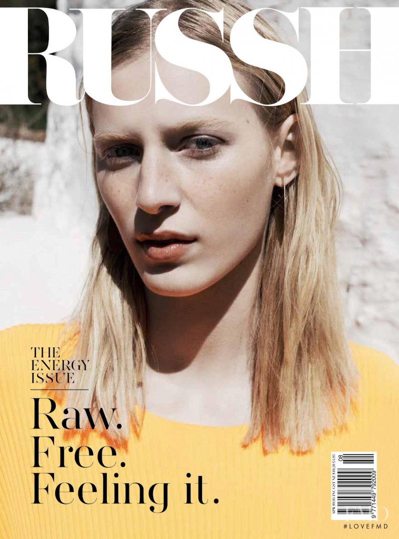 Julia Nobis featured on the Russh cover from April 2013