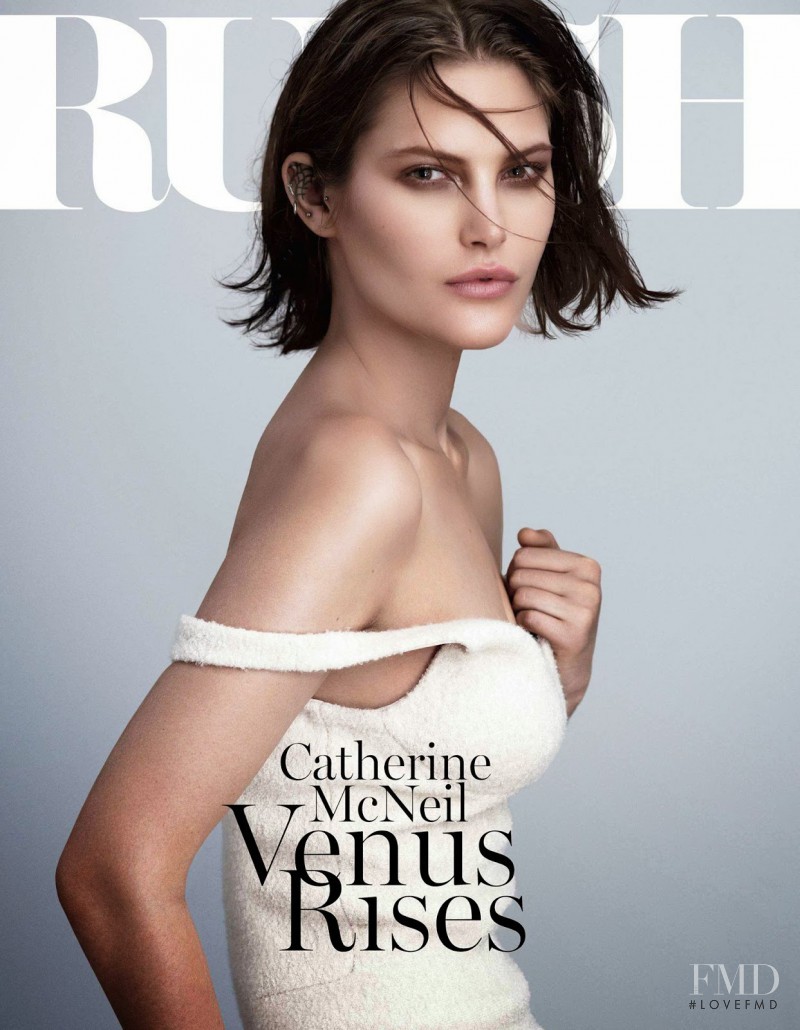 Catherine McNeil featured on the Russh cover from December 2013