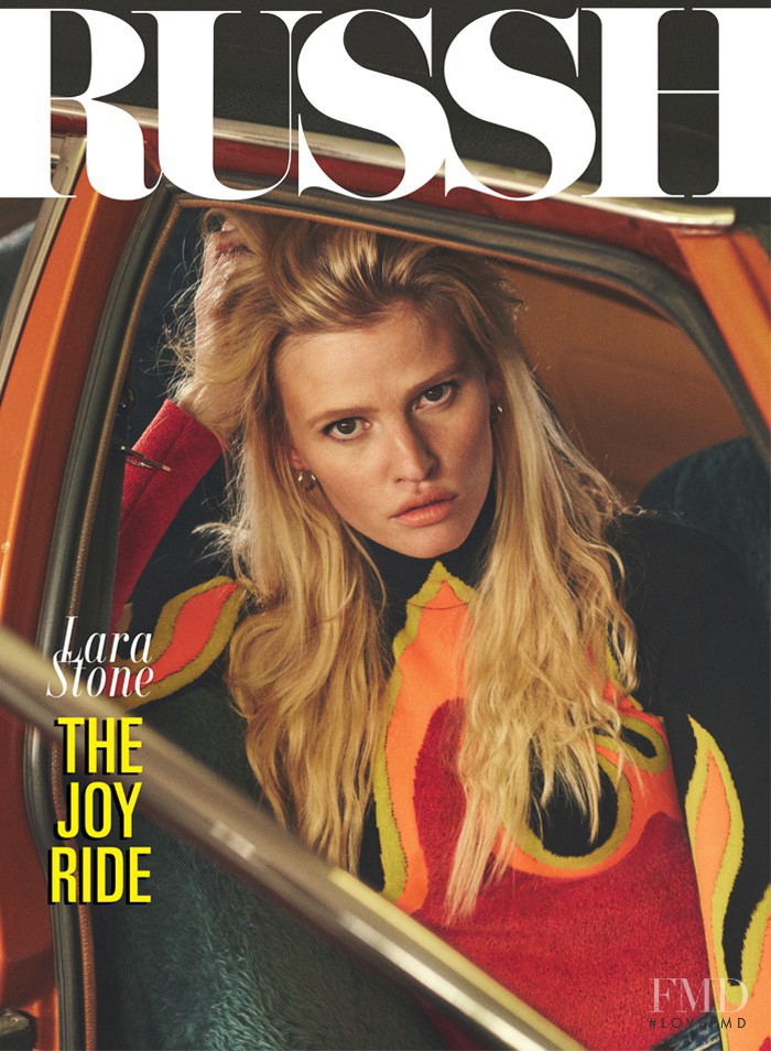 Lara Stone featured on the Russh cover from November 2015