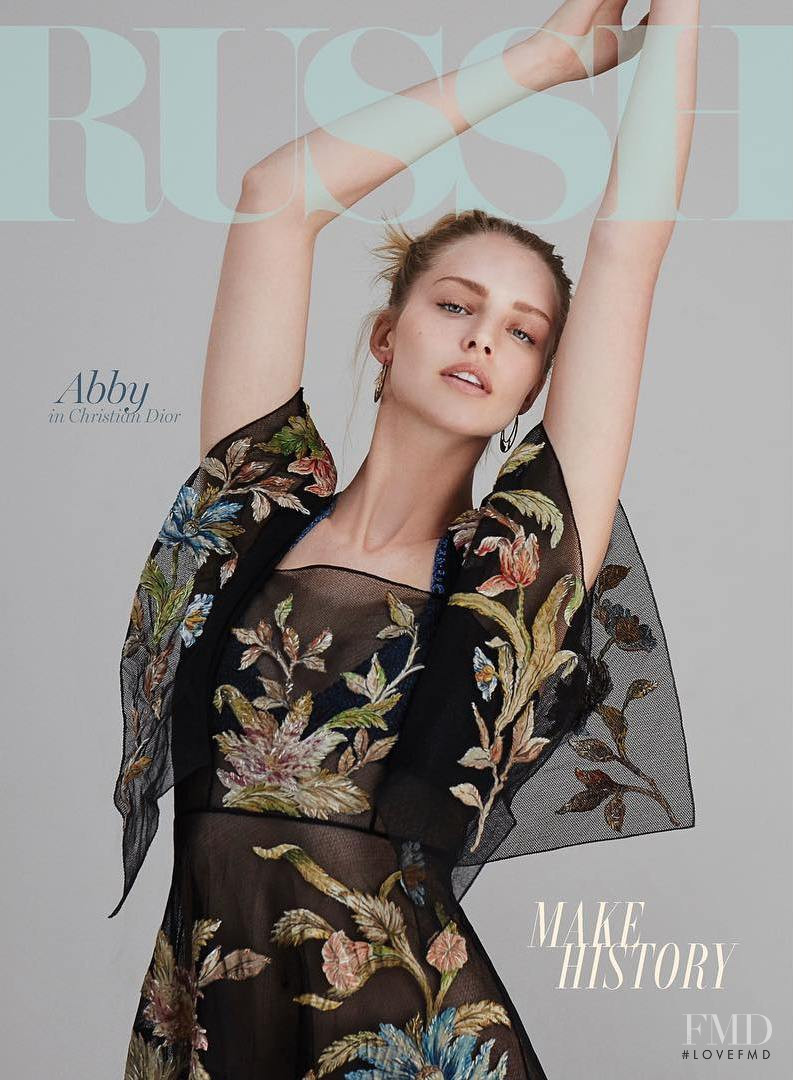 Abby Champion featured on the Russh cover from September 2018