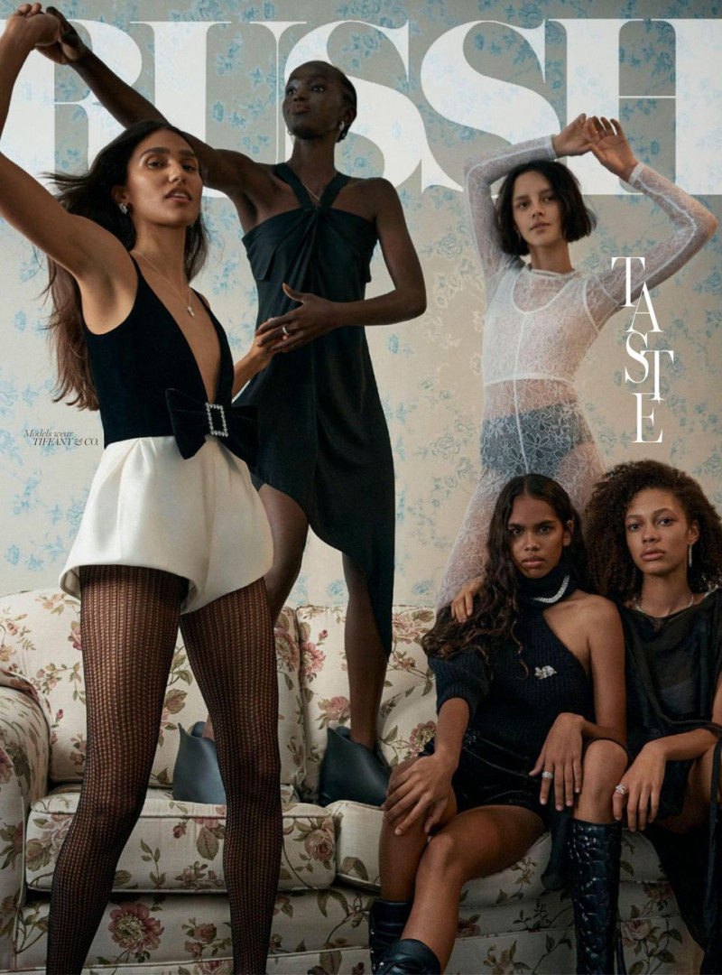 Apuol Jacob, Tiama Tilbee, Tatyana Perry, Mimi Manguy featured on the Russh cover from September 2021