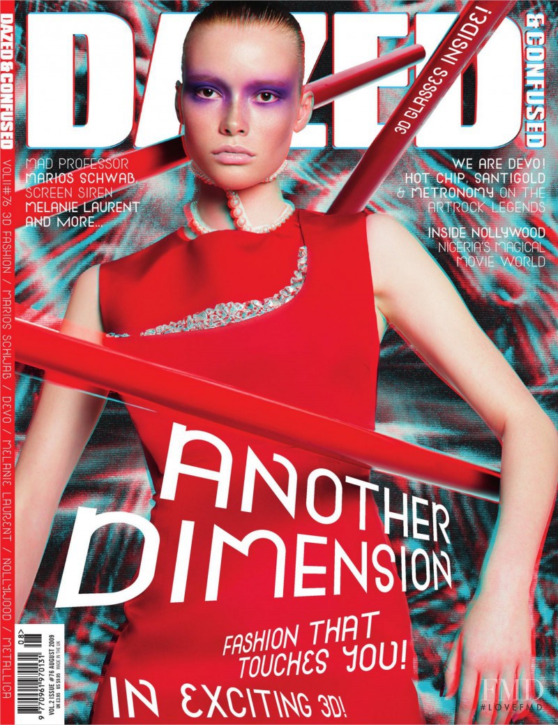 Julia Hafstrom featured on the Dazed & Confused cover from August 2009