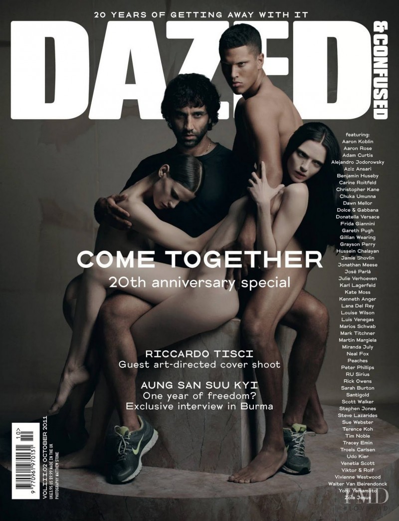Mariacarla Boscono, Saskia de Brauw featured on the Dazed & Confused cover from October 2011