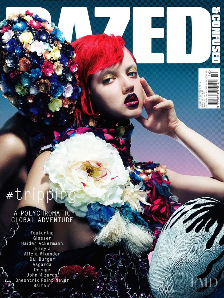 Lindsey Wixson featured on the Dazed & Confused cover from October 2013