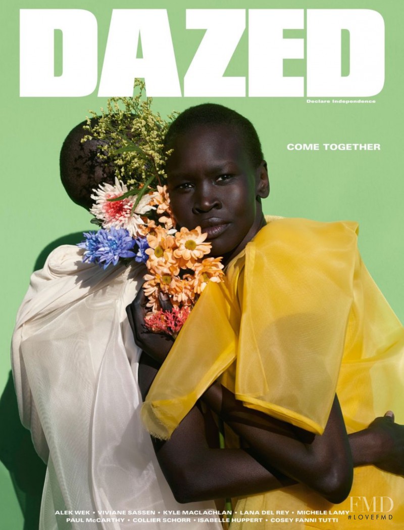 Alek Wek, Grace Bol featured on the Dazed & Confused cover from February 2017
