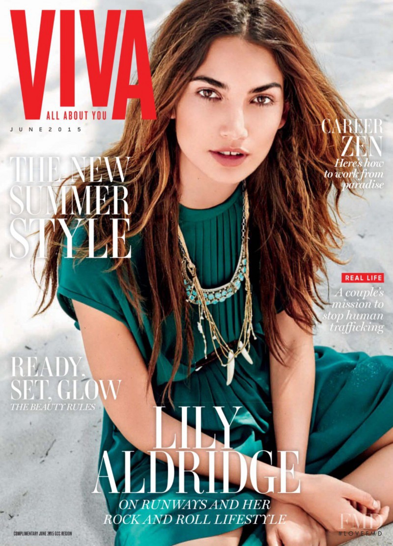 Lily Aldridge featured on the viva - New Zealand cover from June 2015