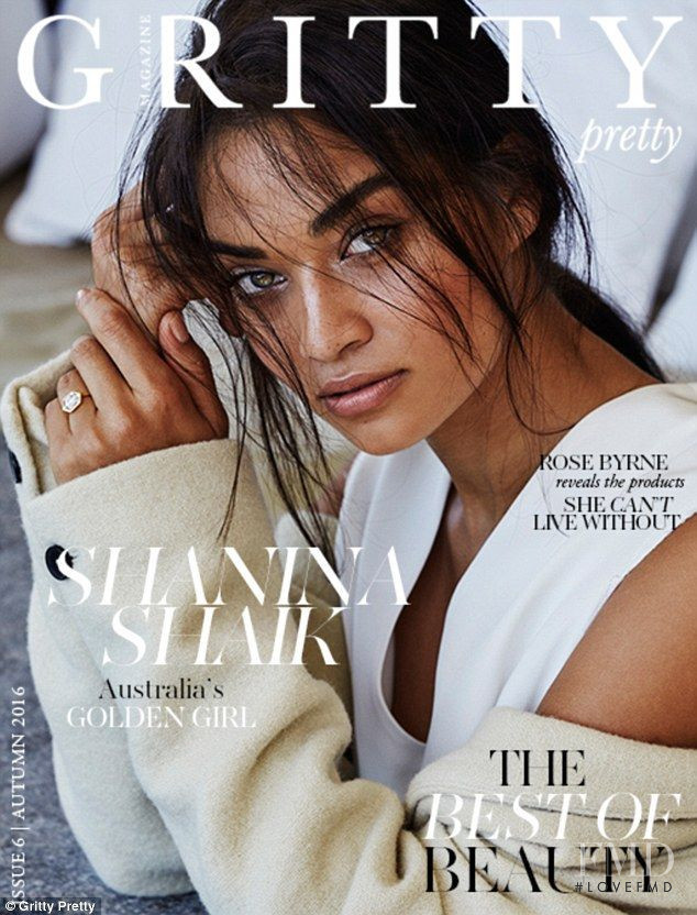 Shanina Shaik featured on the Gritty Pretty cover from March 2016