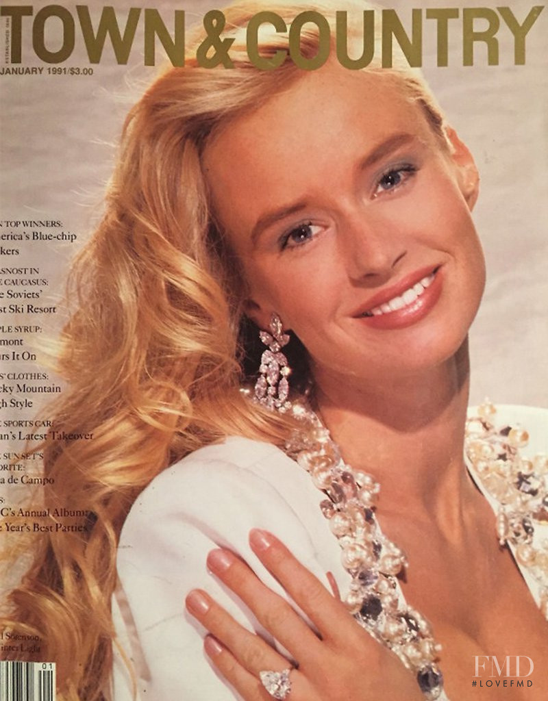 Jill Sorensen featured on the Town & Country cover from January 1991