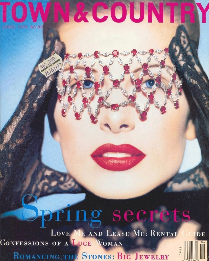 Ludmila Isaeva Malahova featured on the Town & Country cover from April 1993