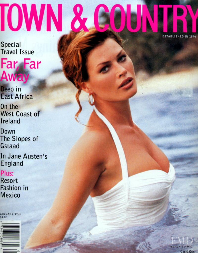 Carre Otis featured on the Town & Country cover from January 1996