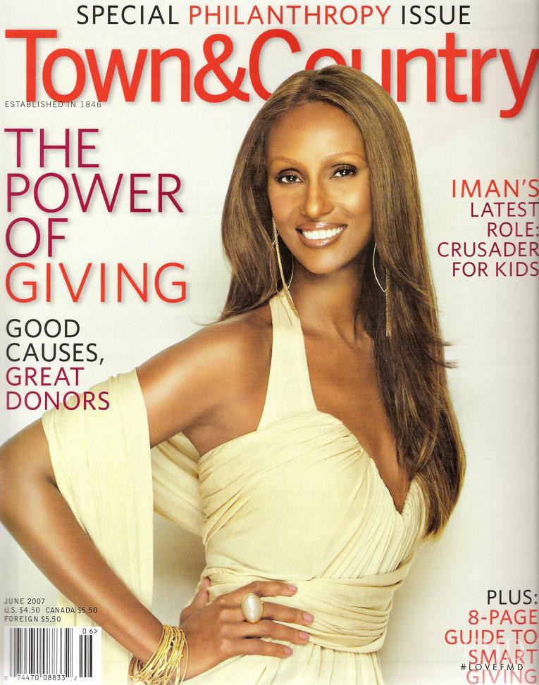 Iman Abdulmajid featured on the Town & Country cover from June 2007