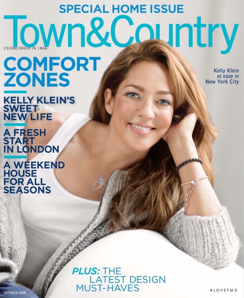 Kelly Klein featured on the Town & Country cover from October 2008