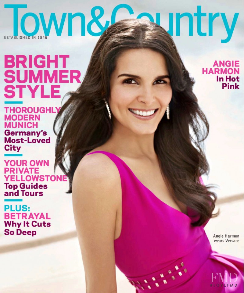 Angie Harmon featured on the Town & Country cover from July 2009