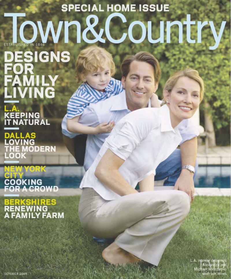 Alexandra & Michael Misczynski featured on the Town & Country cover from October 2009
