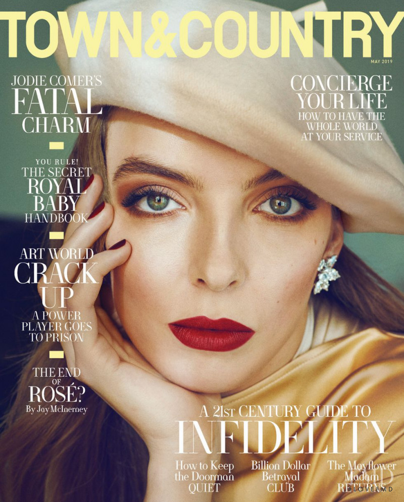 Jodie Comer featured on the Town & Country cover from May 2019