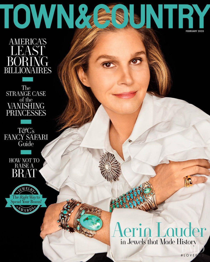 Aerin Lauder  featured on the Town & Country cover from February 2020