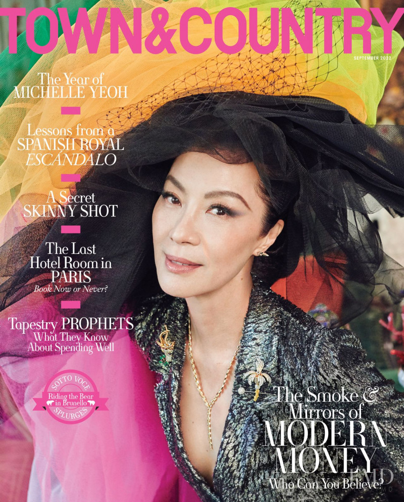 Michelle Yeoh featured on the Town & Country cover from September 2022