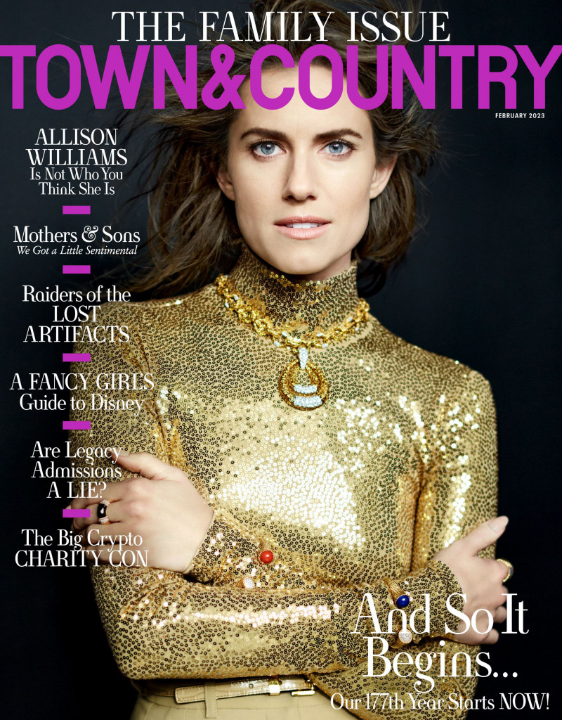 Allison Williams
 featured on the Town & Country cover from February 2023