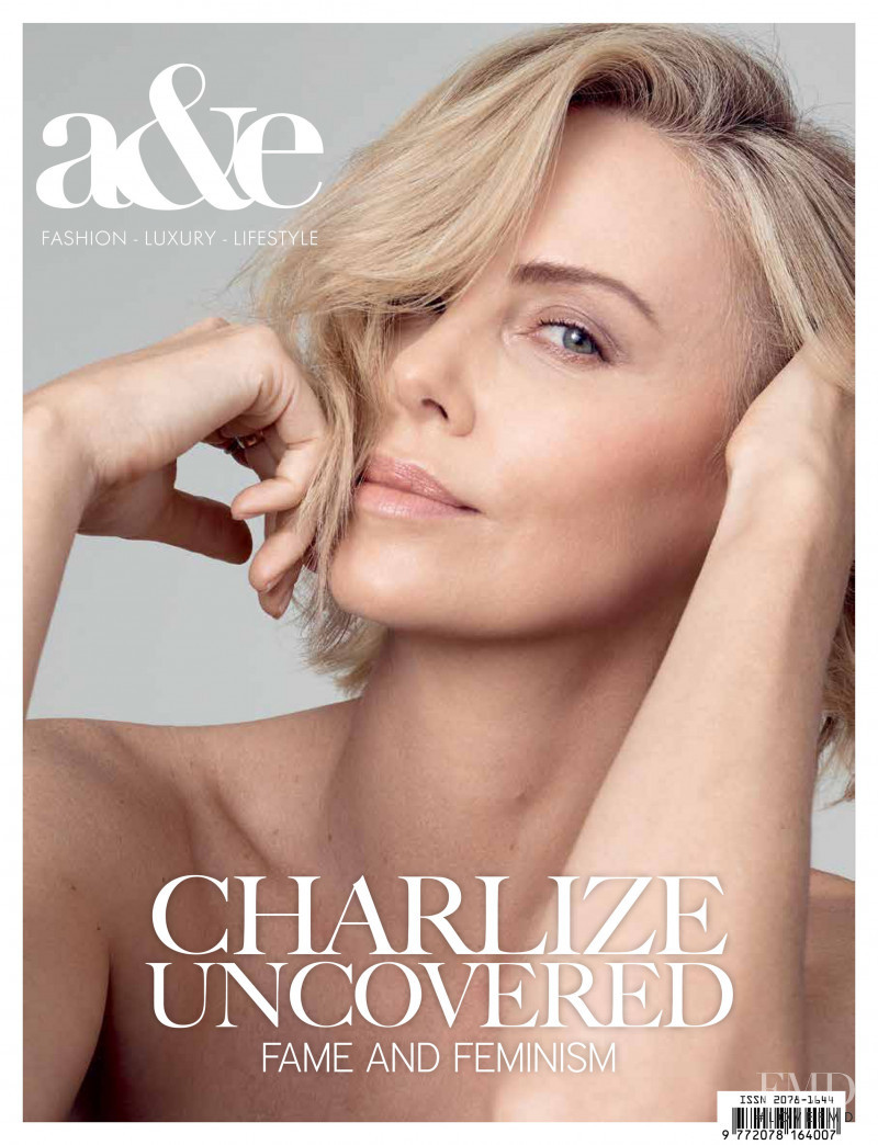 Charlize Theron featured on the a&e cover from November 2018