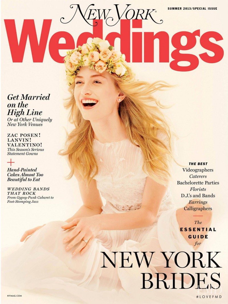 Clara Buchanan featured on the New York Weddings cover from June 2013