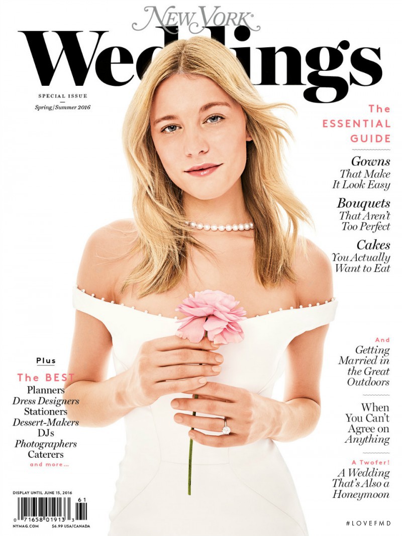 Erika Pattison featured on the New York Weddings cover from February 2016