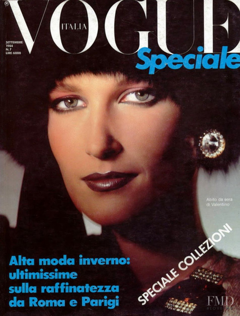 Felicitas Boch featured on the Vogue Italy cover from September 1984