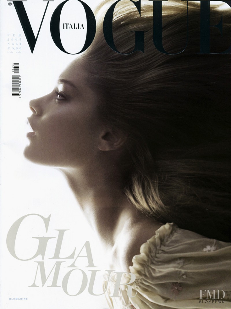 Doutzen Kroes featured on the Vogue Italy cover from February 2005