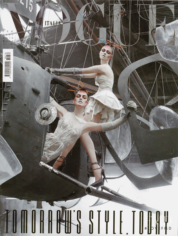 Hilary Rhoda, Coco Rocha featured on the Vogue Italy cover from February 2007