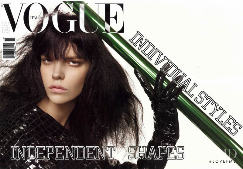 Meghan Collison featured on the Vogue Italy cover from October 2007