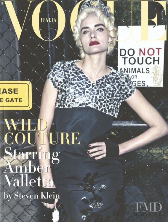 Amber Valletta featured on the Vogue Italy cover from March 2009