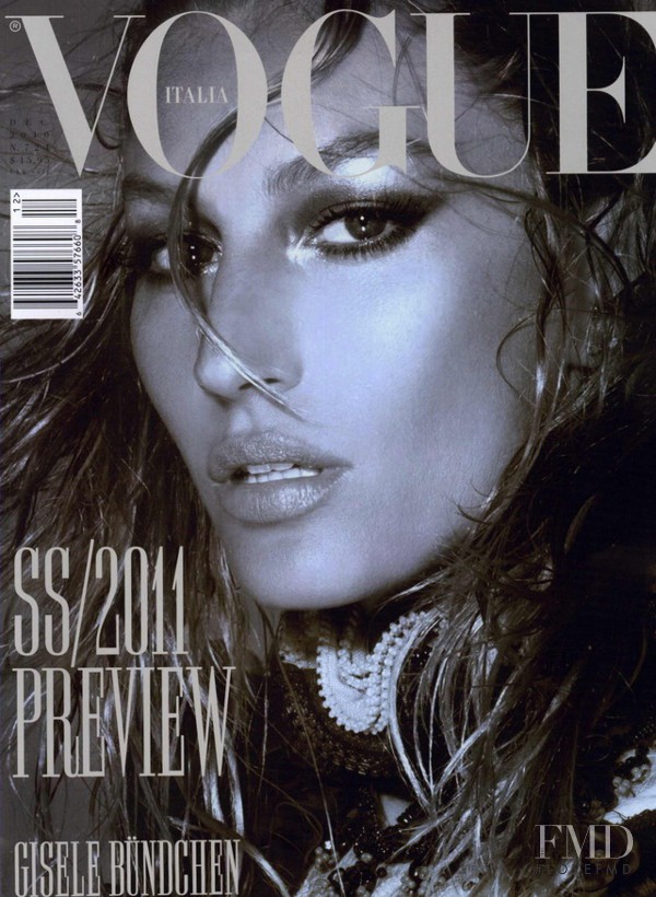 Gisele Bundchen featured on the Vogue Italy cover from December 2010