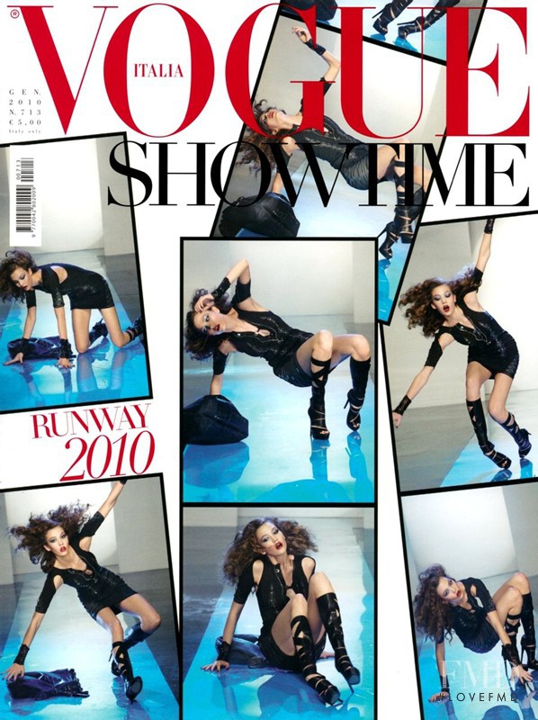 Karlie Kloss featured on the Vogue Italy cover from January 2010