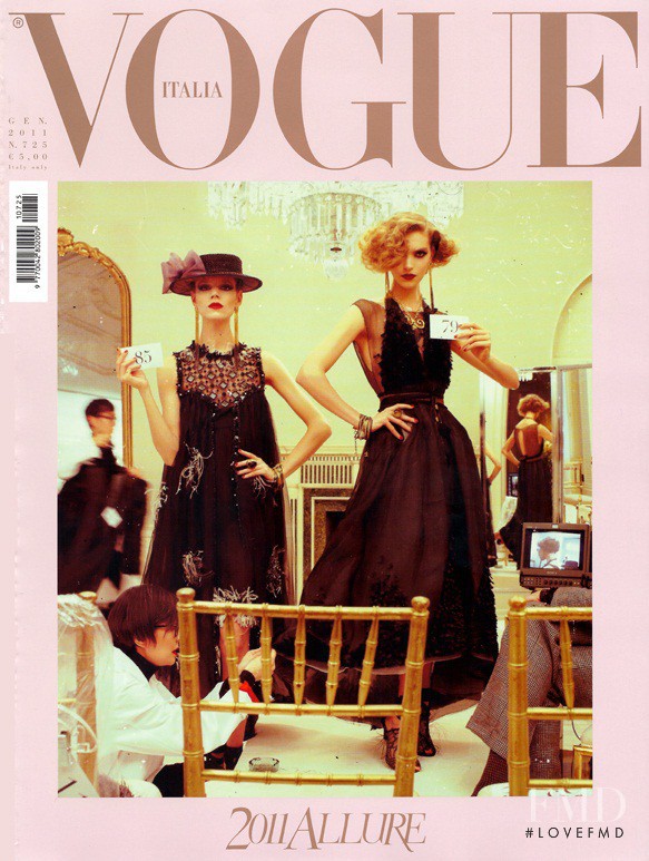 Freja Beha Erichsen, Arizona Muse featured on the Vogue Italy cover from January 2011