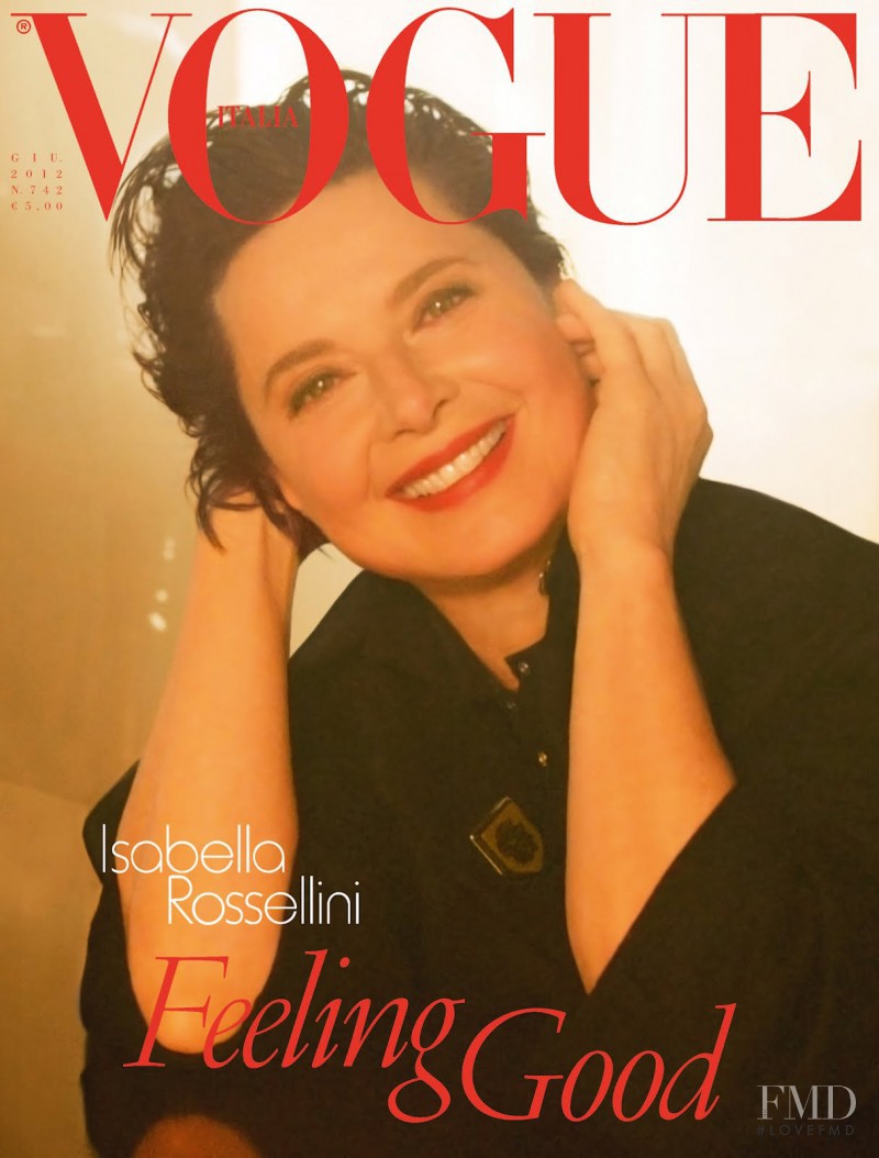 Isabella Rossellini featured on the Vogue Italy cover from June 2012