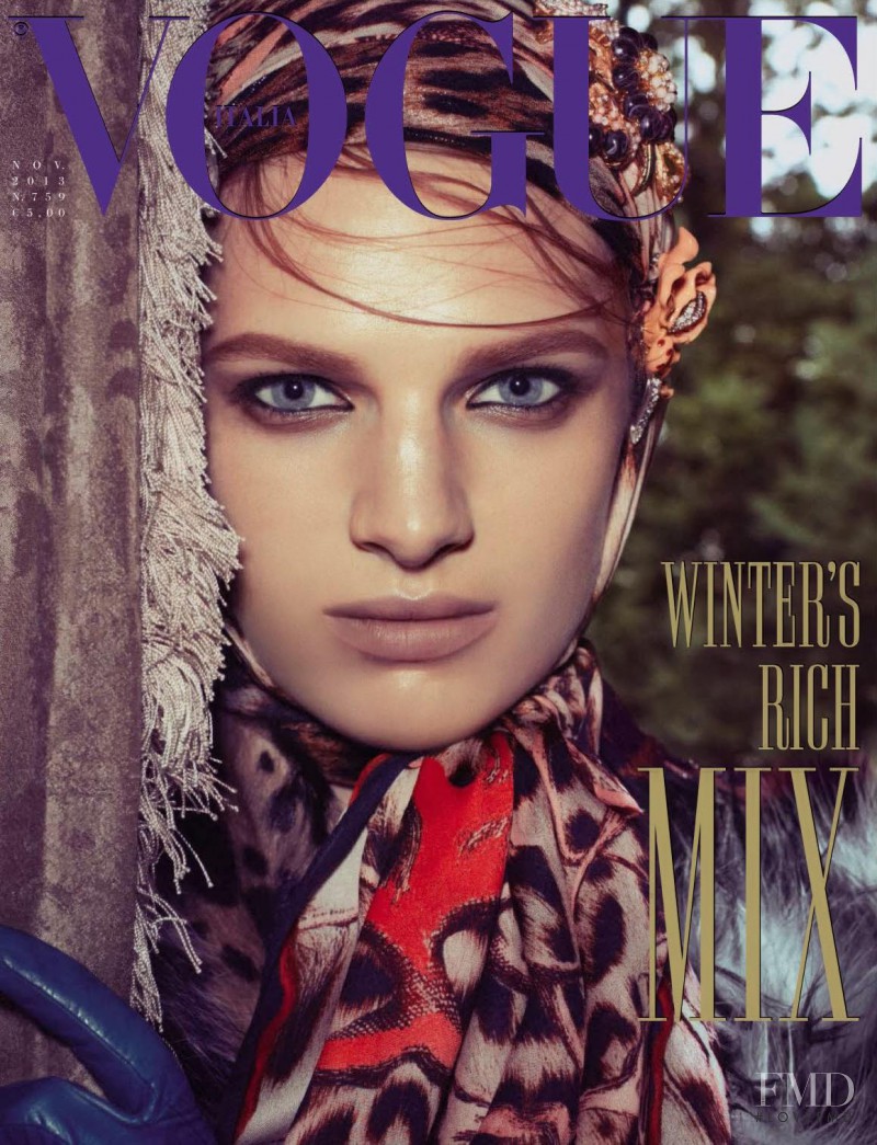 Ashleigh Good featured on the Vogue Italy cover from November 2013