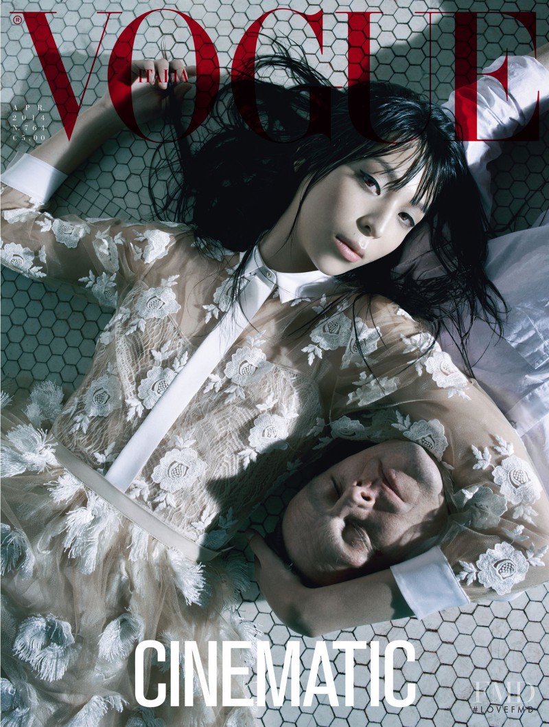 Issa Lish featured on the Vogue Italy cover from April 2014