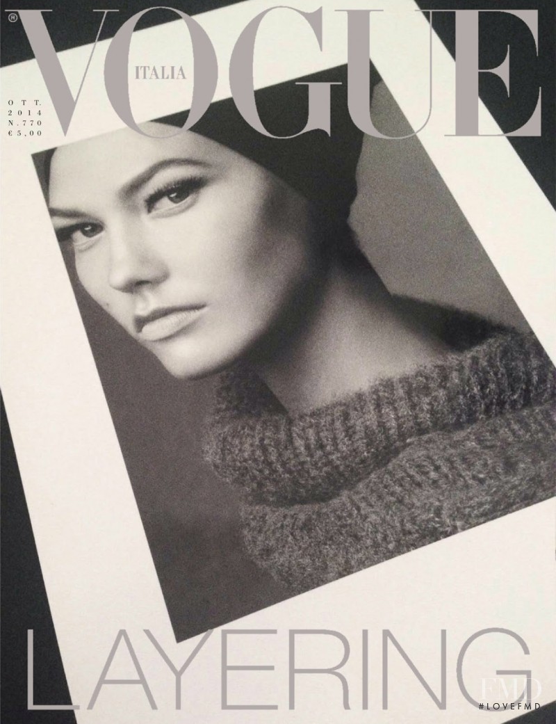Karlie Kloss featured on the Vogue Italy cover from October 2014