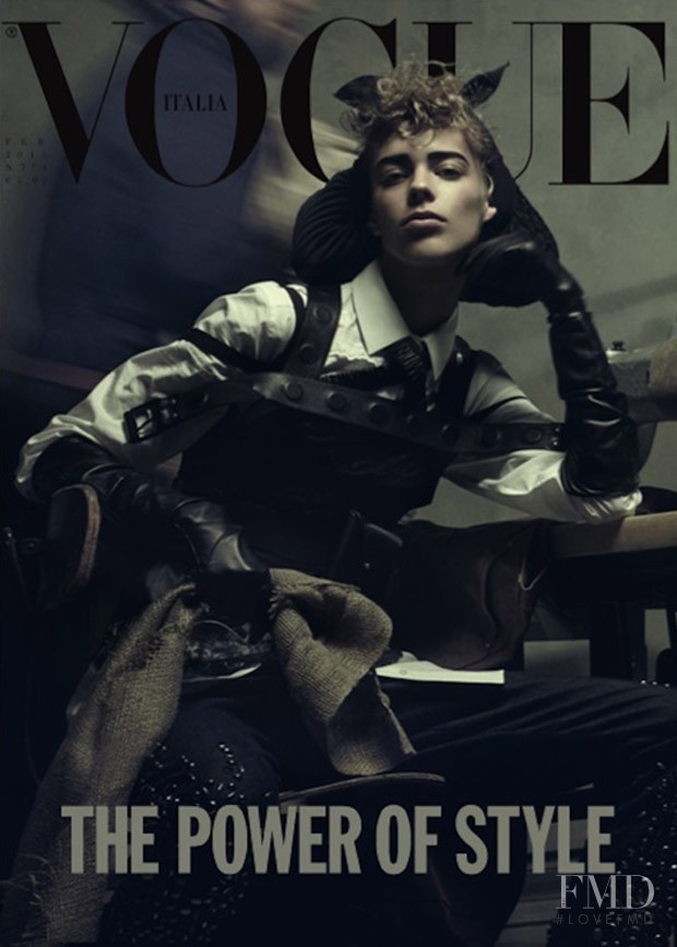 Lexi Boling featured on the Vogue Italy cover from February 2015