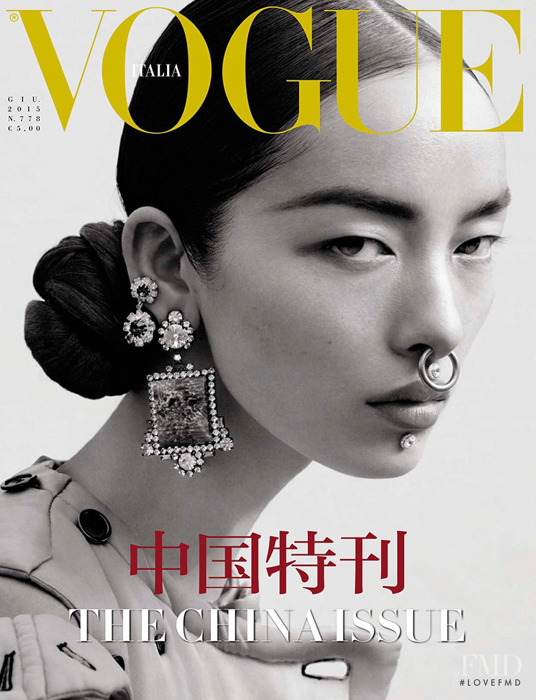 Fei Fei Sun featured on the Vogue Italy cover from June 2015