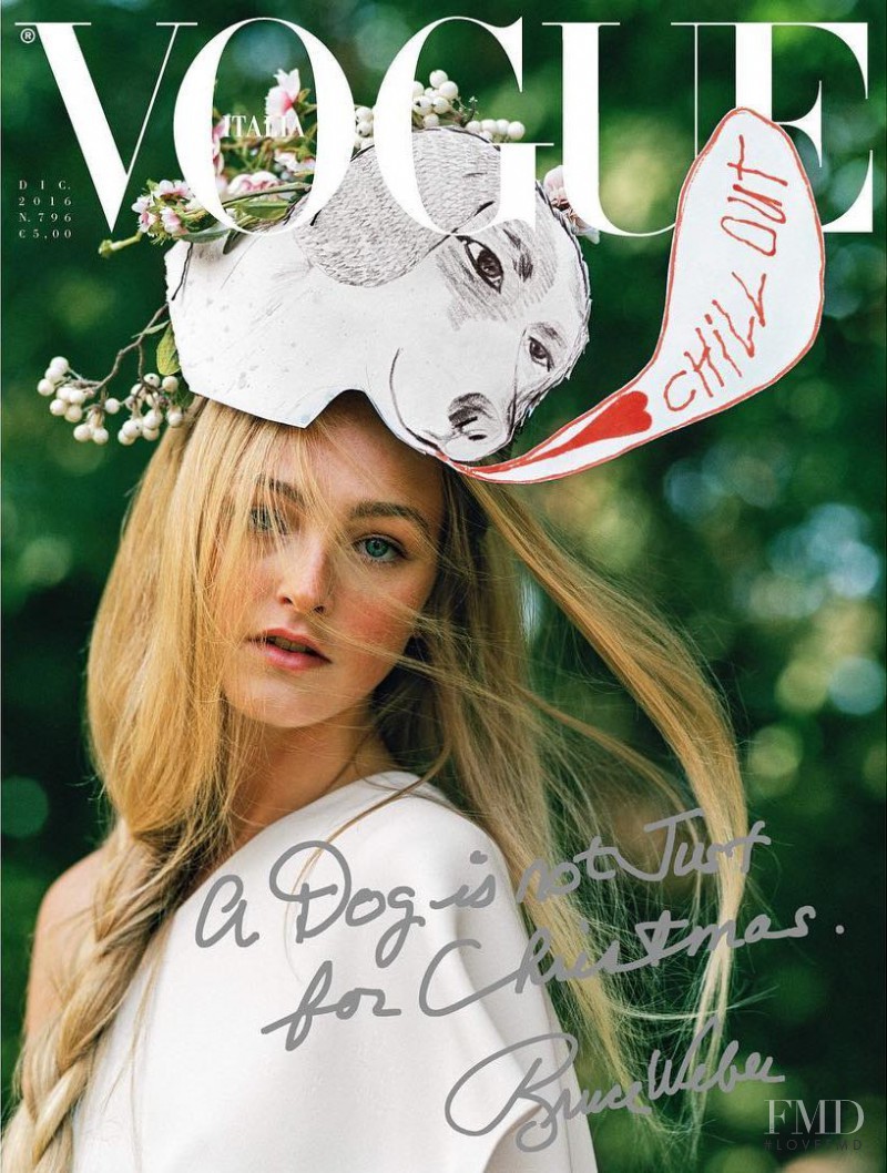 Jean Campbell featured on the Vogue Italy cover from December 2016