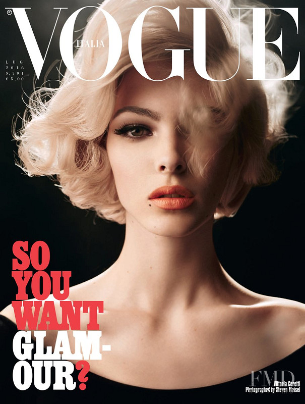Vittoria Ceretti featured on the Vogue Italy cover from July 2016