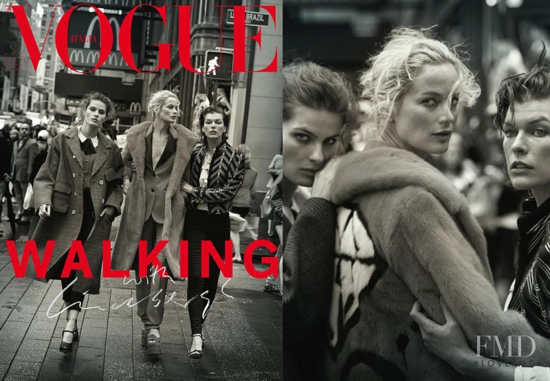 Carolyn Murphy, Isabeli Fontana, Milla Jovovich featured on the Vogue Italy cover from October 2016