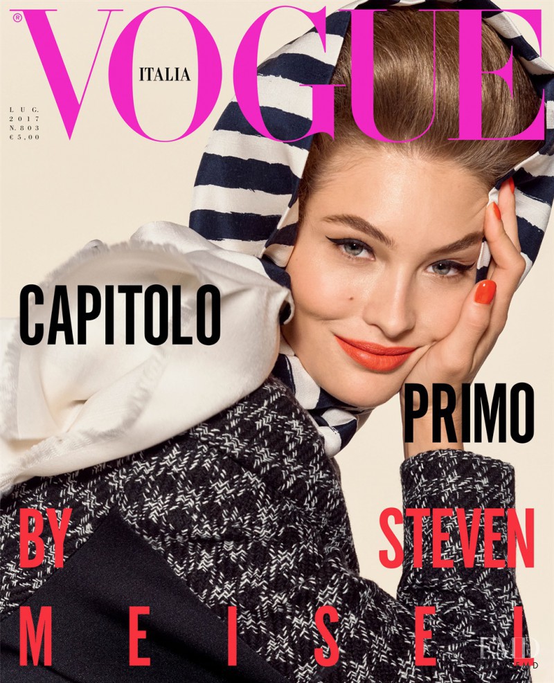 Grace Elizabeth featured on the Vogue Italy cover from July 2017