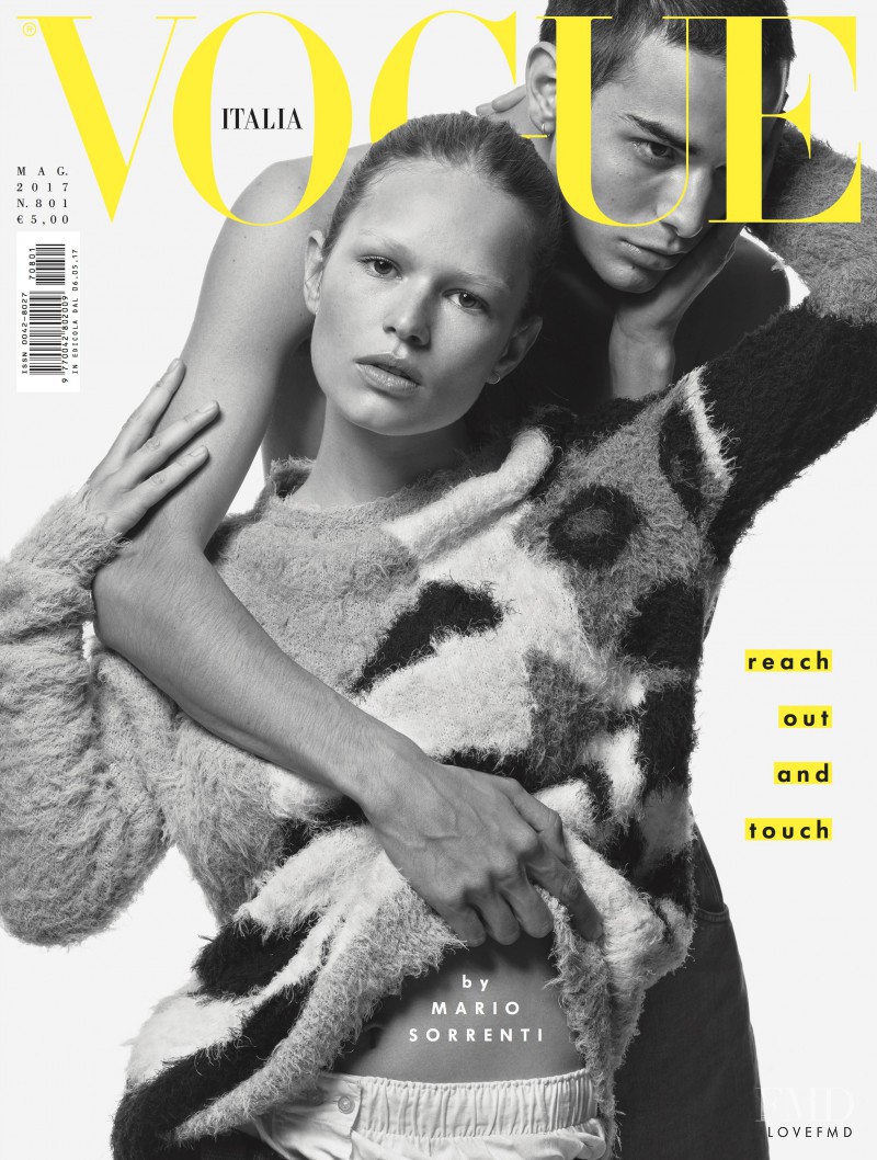 Anna Ewers featured on the Vogue Italy cover from May 2017