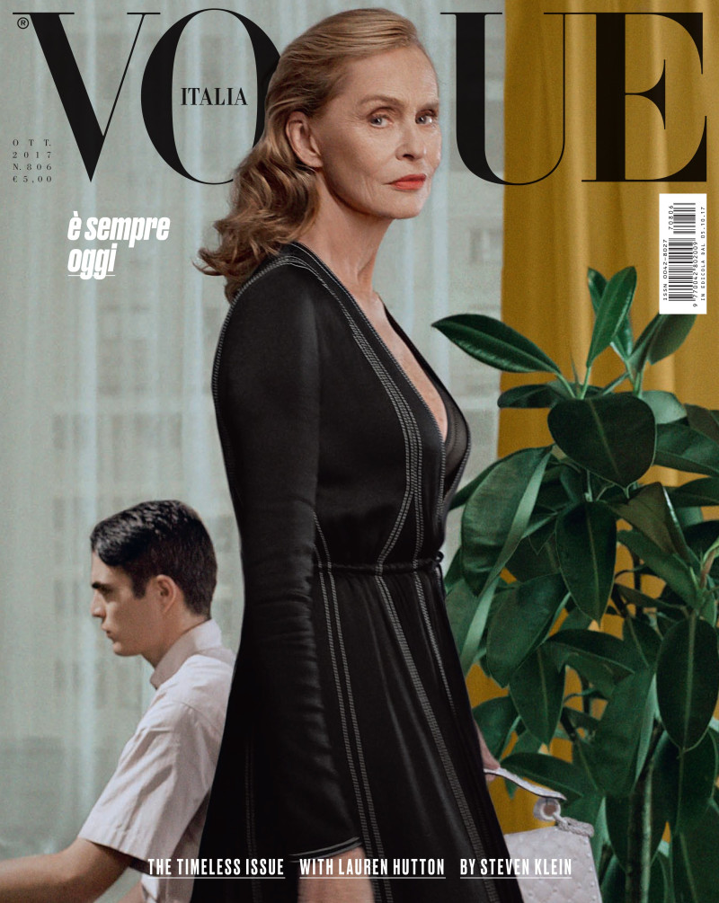 Lauren Hutton, Diego Villarreal featured on the Vogue Italy cover from October 2017