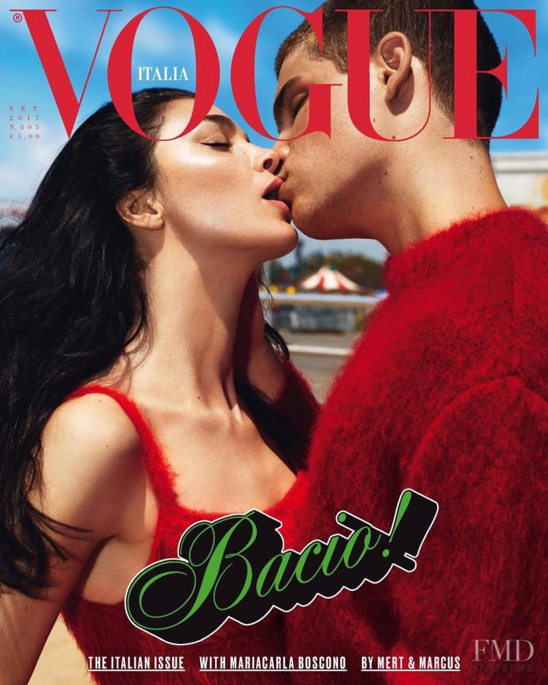 Mariacarla Boscono, Federico Spinas featured on the Vogue Italy cover from September 2017