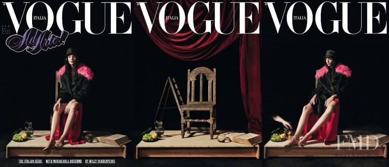 Mariacarla Boscono featured on the Vogue Italy cover from September 2017