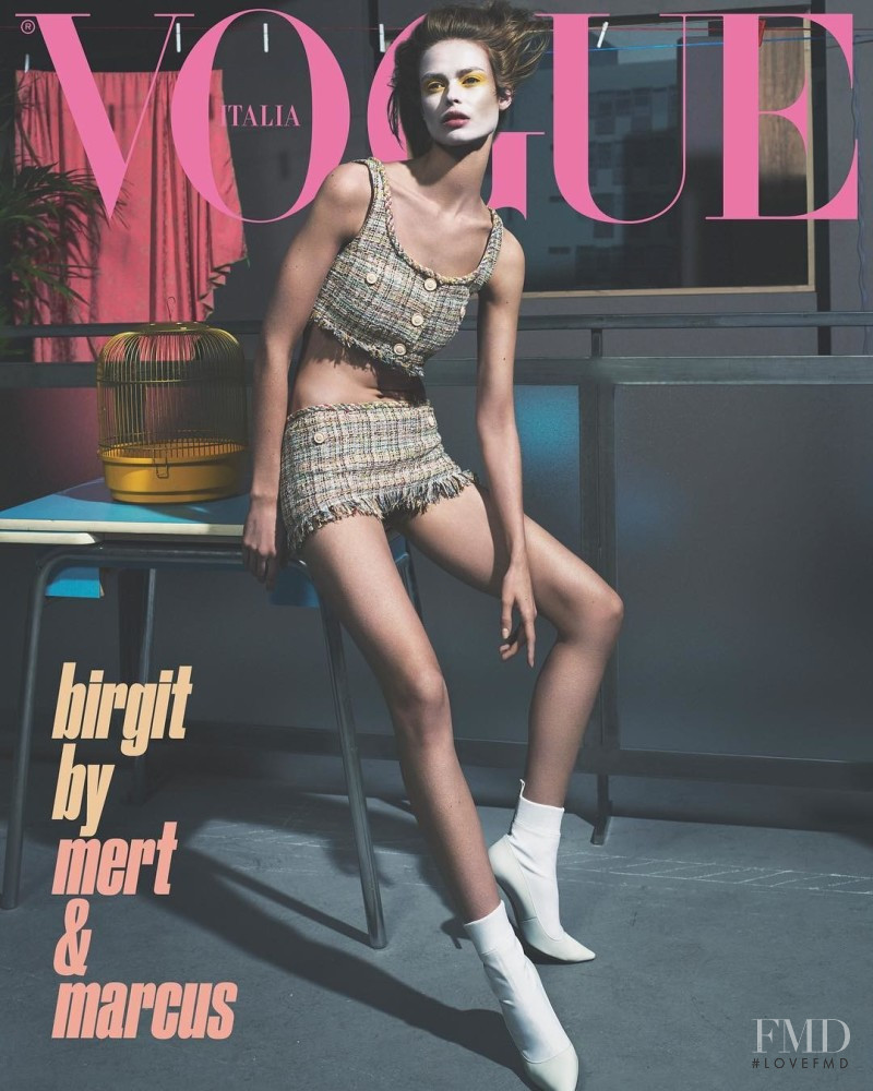 Birgit Kos featured on the Vogue Italy cover from April 2018
