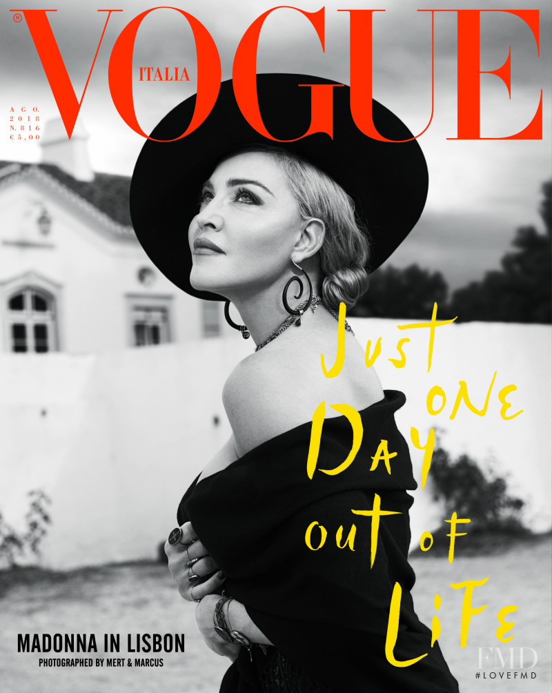 Madonna featured on the Vogue Italy cover from August 2018